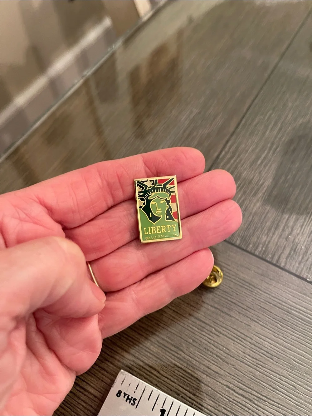 Vintage Weingeroff Statue of Liberty Centennial Enamel Pin from 1986